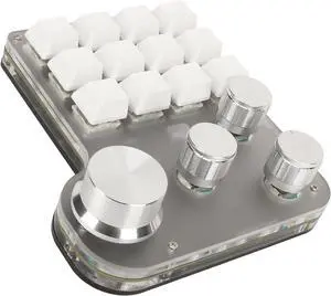 Leapiture Blue Switch Keyboard USB Mini RGB Custom Keypad Blue Switch Keypad Customizable Exquisite Craftsmanship for Industrial Console