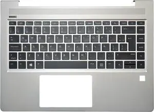 Laptop Latin Keyboard Compatible for HP ProBook 440 G6 445 G6 440 G7 445 G7 Backlit Silver Palmrest Upper Cover Case L38138-161 L44589-001 L74246-071 L38138-001 4BX8JTATP20