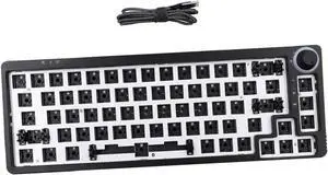 IWOWHERO 1Set Wired Mechanical Keyboard Kit Hot Swappable PCB Mounting Plate Case DIY Gaming