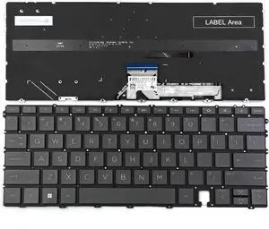 KGIGIBE Replacement Backlit Keyboard for HP Spectre x360 14-EF 14-EF0008CA 14-EF0013DX 14-EF2013DX 14-EF2023DX TPN-C155 Laptop US Black