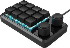 Keyboards with 12 Programmable Key LED Two Control Knobs and Functionality for Gaming and Work