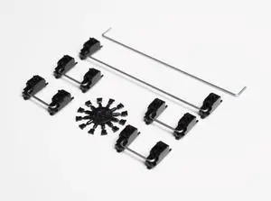 Zkeebs TX Clip-in PCB Mounted Stabilizers, Lubed and Wire Balanced, for 60/87% Mechanical Keyboards (7u Regular Version, 1.2T PCB Sizing)