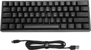 Portable 60% Wired Mechanical Gaming Keyboard, RGB Backlit 61 Key Ultra - Compact Keyboard with Blue Switch for for OS X PC Laptop for Gaming, Business Office