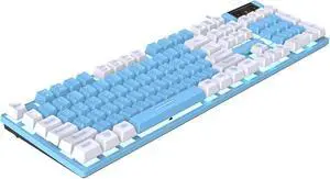XUZHID Mechanical Keyboards,Backlit Wireds Gaming Keyboards for PC with Mechanical Feel and Ergonomic Keyboards Gamers