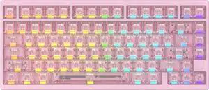 MG75PRO 81 Keys Wired Magnetic Switch Mechanical Keyboard, Hall Effect, 8KHZ/ARGB/CNC Aluminum, Gasket Structure Gaming Keyboard(Pink)