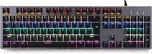 Wired Gaming Keyboard, Mechanical Keypad, USB Interface, 13 Colors Cool Backlight Effect, for Home Office PC Game Black(Black)