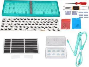 DIY Mechanical Keyboard Kit, 67 Keys Wired Custom Gaming Keyboard, Switch Hot Swap, RGB Backlit, Support 5pin 3pin Switch, High Hardness ABS Shell (Green)