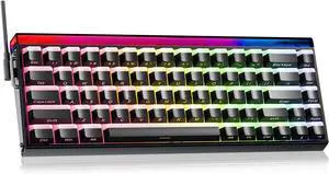 x AULA HERO 68 HE 60% Gaming Keyboard,Mini Portable Keyboard Hall Effect Magnetic Switch Hot Swappable Custom,Rapid Trigger Mode,8K Hz Polling Rate,0.125ms Latency,Side Printed PBT Keycaps,RGB Backlit