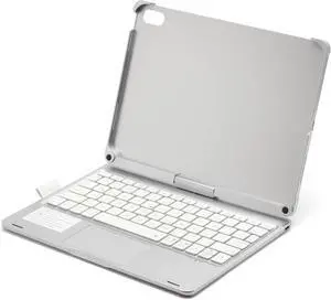 12.9 inch Rechargeable BT Keyboard with 7 Color Backlit Touchpad 7 Folding Usage Modes, 180° Horizontal (Type C-for pad 10th)