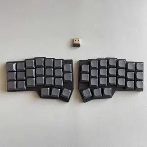 SZRKBD Corne Split Mechanical Keyboard Kit, 46-Key Ultrathin Portable, Hot-swappable Kaih V1/V2 Choc Switches,2.4G Wireless Vial Key Mapping Supported (Black Full Keyboard)