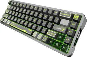 ROYALAXE X68 Wired Magnetic Switch Gaming Keyboard, Mecha PBT Keycaps, E-Sports Tray-Mounted Structure, RGB Backlit, Hall Effect Rapid Trigger Compact Aluminum Mechanical Keyboard for Win/Mac (Green)