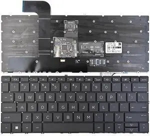 KGIGIBE Replacement RGB Backlit Keyboard for HP ZBook Studio G9 G10 / ZBook Studio 16 Inch G9 G10 Series Laptop US Black Without Frame