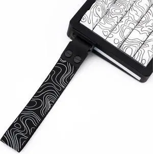 GEKUCAP Keyboard Straps Suitable for Wooting 60he, Black Topographic Themed Keyboards Strap with Adhesive for Custom Mechanical Keyboard Compatible with ATK68/ Mu68