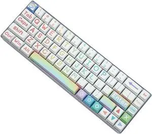125Key Rainbow Themed Keycap MDAs Height PBTs Dye Sublimation Keycap Set for Customs Mechanical Keyboards