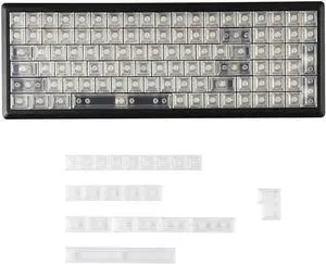 122Keys Keycaps Translucent with Backlighting Keycaps Wordless for Mechanical Keyboard Switches Keycap Set