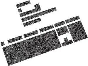 YUGSHNKFC 131Keys Side Backlit Keycap Set Side Print Ergonomic Backlit Keycaps for Mechanical Keyboards Extended Use