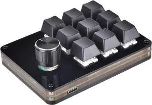 Zgehnao 9 Key Macro Programmable Keyboard Mechanical Gaming Macro Keyboard With Knob KeyPad Hot Swap Gaming Keyboard