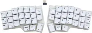 SZRKBD 2.4-G wirelessness Connect Single Mode Portable 40% Split 46-Key MX Mechanical Keyboard (White, Full Keyboard)