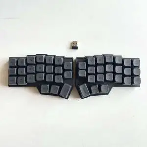 SZRKBD 2.4-G wirelessness Connect Single Mode Portable 40% Split 46-Key MX Mechanical Keyboard (Black, Full Keyboard)