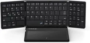 Foldable Keyboard With Large Touchpad And Numeric Keys Numpad Keypad For Multiple Devices