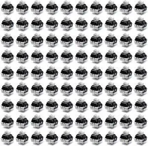 Dawutocap Gray Wood Lineared Switches Mechanical Keyboard Switches Easy Installation And Enhances Gaming For Mechanical Keyboards