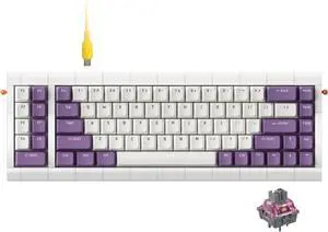 KBDcraft 02Lilith Q 75% 5.5° Ergonomic Keyboard with OEM Keycap, Lego-Compatible Case, Gasket Mount, Wired, RGB, Hot-Swappable, Linear Switch, QMK, Vial for Win/Mac, Full Kit, White (Lilith Q 75%) KBDcraft 02Lilith Q 75% 5.5° Ergonomic Keyboard with OEM Keycap, Lego-Compatible Case, Gasket Mount, Wired, RGB, Hot-Swappable, Linear Switch, QMK, Vial for Win/Mac, Full Kit, White (Lilith Q 75%)