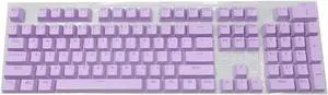 104 Pcs DIY Mechanical Keyboard Keycaps Set Backlit Key Cap Fit for Cherry/Kailh/Gateron Keycap(Purple)