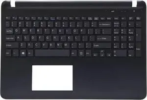 Laptop Keyboard Palmrest Cover Compatible with Son-Y SVF152a23t SVF153a1qt SVF15327sc No Backlit (Black)
