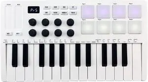 25-Key Di Control Keyboard Ni Portable USB Di Controller Keyboard with 25 Velocity-Sensitive Keys 8 RGB Backlit Pads 8 K^