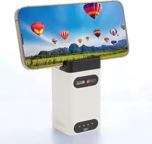 Tangxi Wire Less Projection Keyboard, Blue Tooth Virtual Keyboard, Portable Full Size Keyboard with Phone Stand & Mobile Power Supply Function, QWERTY Layout, for Tablet, Smartphone