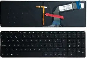 Spanish Backlit Keyboard Compatible with 17-f084ca 17-f113dx 17-f114dx 17-f115dx