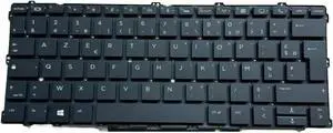 Backlit Black French Keyboard Compatible with X360 1030 G2 1030 G3
