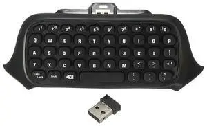 Multitools Accessories Small 2.4G USB Mini Wireless Chatpad Message 47 Keys Keyboard Keypad Game Controller Wireless Keyboard Black/White for Xb0x ONE - (Color: Black)