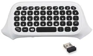 Multitools Accessories Small 2.4G USB Mini Wireless Chatpad Message 47 Keys Keyboard Keypad Game Controller Wireless Keyboard Black/White for Xb0x ONE - (Color: White)