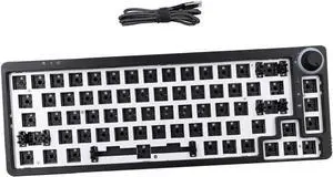 MOLUCKFU Mechanical Keyboard Kit DIY Case Plate 67-Key Hot-swappable USB-c Cable Ergonomic Computer Accessory