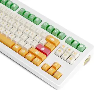 kfaPBT Sunny Side Up Keycap Set for Mechanical Keyboard, 106 Keys Set Custom Keycap Set, Cherry Profile, Compatiable with 100%, 75%, 65%, 60% Keyboards