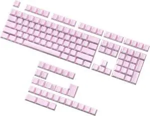 YIBAISI Contoured Keycap Side Backlit Characters Ergonomic 136-Key Keycaps for Mechanical Keyboard Comfortable Typing