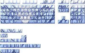 Side Print Dragon Translucent Keycaps 136Keys Side Printed Backlit Keycap Set Ergonomic For Mechanical Keyboards