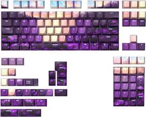 Valley Keycaps 135Keys Front Print Backlit Keyset Thermal Sublimation Widely for Switches