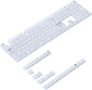 Multiple Layout 131Keycaps Long Lasts Clear Keycaps for Mechanical Keyboards, and Maintain