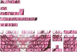 Side Engraving Backlit Keycaps 136 Key Full Set, Cartoon Dragon Keycap for Mechancial Keyboard Enhances Night Typing