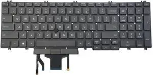 Backlit Keyboard Replacement 5500 5501 5510 5511 3540 3541 3550 3551 with Pointer Compatible with US Layout 0MMH7V THDMY