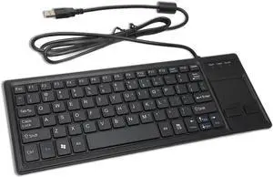 K 800 Keyboard with Touchpad, USB Wired Touch Keyboard Industrial Slim Mini Keyboard with HUB Function, for Industrial Marine Manufacturing