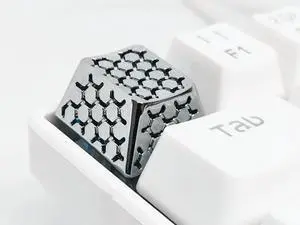 MECHKYP Metal Artisan Keycaps,CNC Zinc Alloy Custom Keycap,Mechanical Keycap,Unique Hollowed-Out Style,Gift Collection (Silver Hollowed-Out)