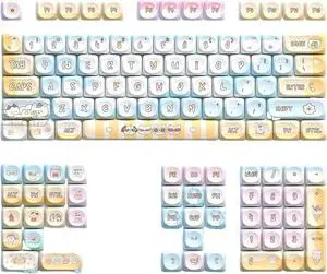 Ubxvamm Keycaps Cartoon Animal Theme 120Keys Lovely Keycap for 68/75/84/98/100/104/108 Mechanical Keyboards