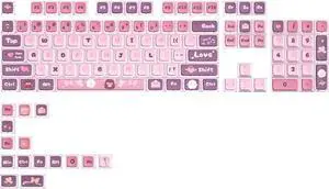 YUGSHNKFC Clear PC Keycaps Set Cartoon Backlit Keycap120Key Caps for MX Switches Mechanical Keyboards