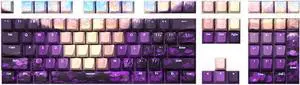 PLCPDM 108/135Keys Keycaps Customs Valley Keycap Set Front Print Backlit Key Caps for Mechanical Keyboard