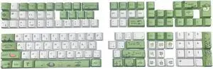 YUGSHNKFC Russian Keycaps Frogs Theme Keycaps OEM Dye Sublimation for 61/64/68/75/87/98/104 Mechanical Keyboard