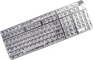 PLCPDM Customizable 132 Keys Clear Keycaps for MX Switcher Mechanical Keyboards Convenient to Replace and Use Keycaps