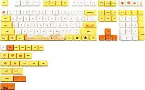 PLCPDM 129 Key Keycap Height Key Set of Autumn Dye Sublimation for Mechanical Keyboards
